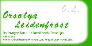 orsolya leidenfrost business card